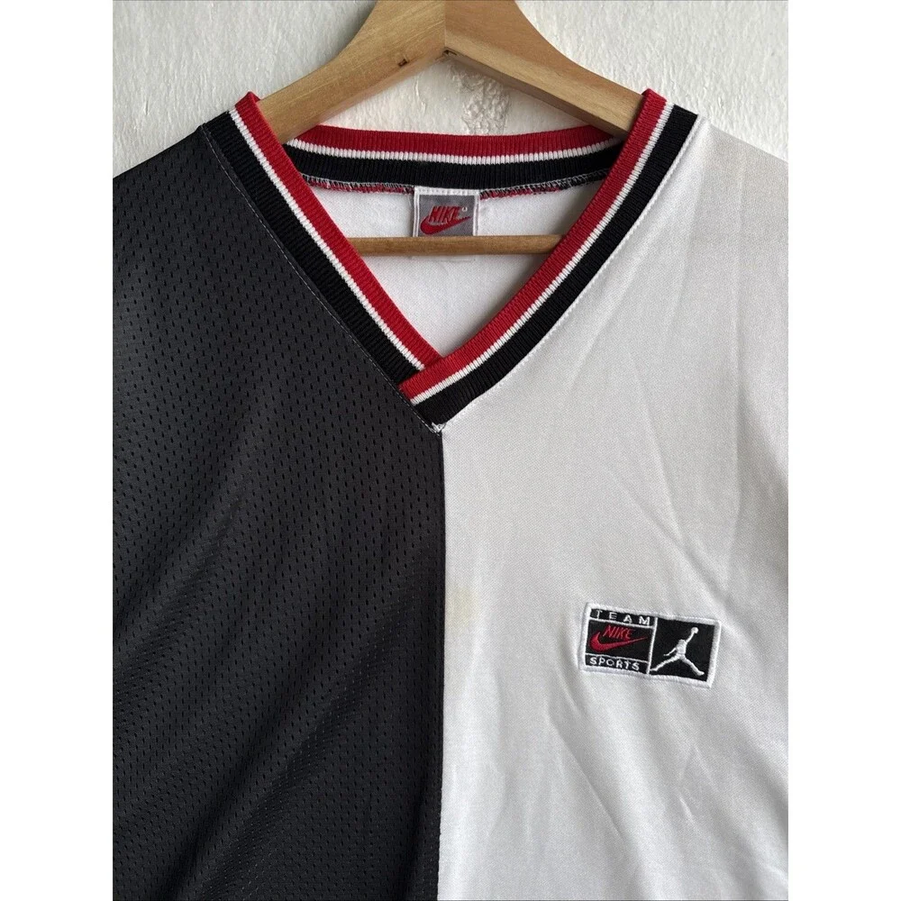 1980’s Nike Jordan Men's One Size Mesh Breathable Split Colored Jersey USA MADE!